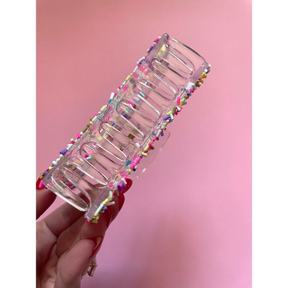 Confetti Sprinkle Hair Claw Clip Hair Accessories Birthday Gift - Picture 2 of 6